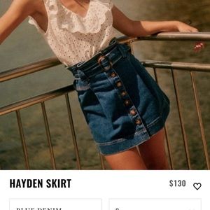 Sezane Hayden denim skirt 42 US 10. Worn several time, like new condition.